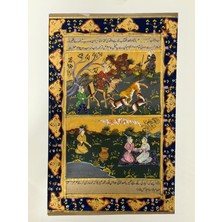 Hasyılmaz Şahın Avı, Imamın Ziyareti Adlı El Yapımı Minyatür Resim 30X20 cm