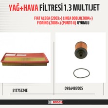Bosch Fiat Albea 1.3 Multijet Yağ + Hava Filtresi Seti (Albea Linea Doblo Fiorino Euro 4 Uyumlu)