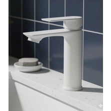Beyaz Sabit Gövdeli Lavabo Bataryası