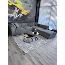 Erduran Mobilya Angelo 5 Modül Zero 06 Leke Tutmaz Kumaş Köşe Koltuk Takımı