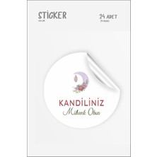 43 Cici Süsler Organizasyon Kandiliniz Mübarek Olsun 24 Adet Etiket