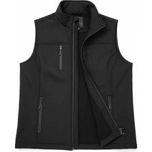KD İş Giyim Siyah Softshell Yelek 3 Cepli Fermuarli Günlük & Spor