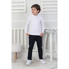 Modanino Erkek Çocuk T-Shirt - Okul Tarz- Uzun Kol 5-17 Yaş 12497