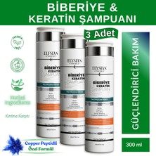 Elysian Essence Biberiye & Keratin Şampuanı 3 Adet | Copper Peptidli Saç Bakımı | Saç Dökülmesi Karşıtı 300 ml