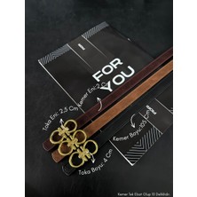 Fiori 3'lü Birleşik Yuvarlak Tokalı Kadın Kemeri, Pantolon Kemeri, Ceket Kemeri, Elbise Kemeri