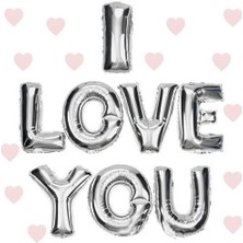 Magicool I Love You Folyo Balon Gümüş Renk 35 cm