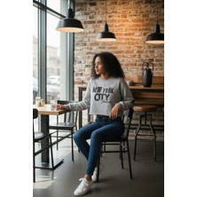 Astap Kadın Sweatshirt 2 Iplik Şardonsuz Oversize Geniş Kalıp Baskı  Detaylar