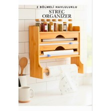 Penthouse Bambu Streç ve Folyo Kesici, Kağıt Havluluk, 4 Ü 1 Arada Bambu Streç Kesici