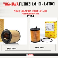 Bosch Hava + Yağ Filtresi Seti 1.4 Hdı - 1.6 Hdi Tdci – Peugeot (206 207 307) Citroen Ford Fıesta Fusion 1.4tdcı