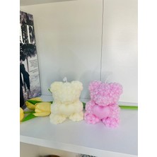 Mhyssa Naturals Güllü Kalpli Ayıcık Mum / Rose Teddybear Candle With Heart