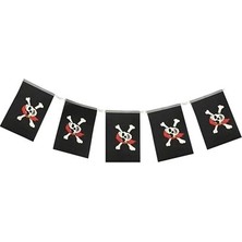 Magicool Korsan Partisi Korsan Logo Baskılı Flama Süs Afiş Süsleme 8 Li