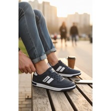 Enoch Erkek Fileli Günlük Spor Ayakkabı Şeritli Sneaker Klasik Kort Modeli