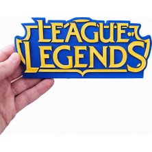 🎮 Oyun Temalı Dekoratif Masaüstü Tabela – Mavi/sarı Renkli Büyük Logo Tasarımlı Oda & Setup Süsü