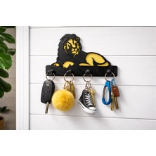 Serüven Dekoratif Aslan Tasarımlı Duvar Anahtarlığı (9X13CM)