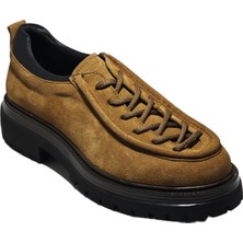 Tetri K642 Ag Hakiki Deri El Yapımı Erkek Vizon Tarçın Süet Casual Ayakkabı