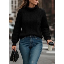 Marsilyan- Uzun Kollu Yarı Balıkçı Yaka Triko Bluz