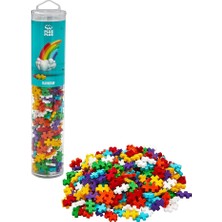 Plus 9604262 Parlak Yapı Oyuncağı, Gökkuşağı, Yaratıcı Yapı Taşları Tüpü, 240 Parça, Çok Renkli, Mini