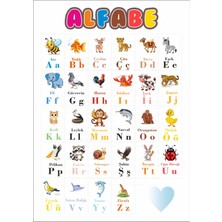 43 Cici Süsler Organizasyon Alfabe Öğrenme Afiş A3 Pvc KAPLI30X42 cm