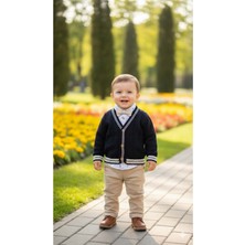 Gültekin Bebe Iggy Örgü Hırkalı Papyonlu 3 Lü Erkek Takım 6-24 AYLIK-126019627 - Lacivert