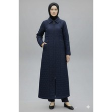 Aslısu Kadın Büyük Beden Astarlı Tam Boy Mevsimlik Kapitone  Mont/pardesü