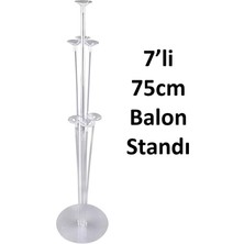Pekshop Balon Standı 7li 75CM Ayaklı Şeffaf Balon Süsleme Standı