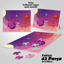 Asilmeydan Asil Hobi Gezegenler - Güneş - Gökyüzü - Çocuklar İçin Eğitici Yapboz- Ayak Destekli 42 Parça Puzzle