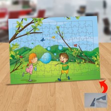 Asilmeydan Su Balonu Oynayan Çocuklar 99 Parça Puzzle Yapboz Tablo-1319040