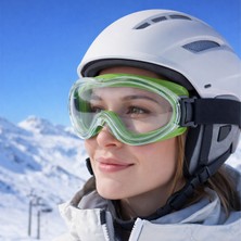 Badem10 Bellasimo Kayak Snowboard Gözlüğü Buğulanmaz Değiştirilebilir Şeffaf Camlı Antifog Kar Gözlük