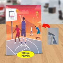 Asilmeydan Basketbol Oynayan Gençler 99 Parça Puzzle Yapboz Tablo-47868156