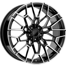 RC 20 Inç 5X112 G11 G12 G30 Ön Arka Uyumlu Siyah Elmas Kesim Jant Mo