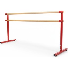 Portatif Taşınabilir Yükseklik Ayarlı Bale Barı – Kırmızı