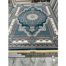 Semerkant Etnik Desen Halı Mavi Halı Argın Halı
