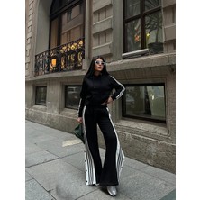 Cemo Şeritli Çıtçıtlı Paça Eşofman Takımı - Sportif Ikili Takım