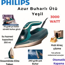 Philips 240G/DK'YA Kadar Güçlü Buharı Ile, Otomatik Kapanan Azur 8000 Serisi  3000 W Buharlı Ütü+ Mutfakterazisi Hediye