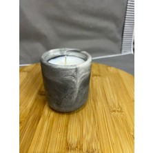 Koyu Gri Beton Kapta Soya Wax Mum | Dekoratif Mum