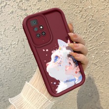 HONTINGA Xiaomi Redmi 10 ile Uyumlu Kılıfı Düşüme Önleyici Basitlik Anti Düşme Kamera Korumali Güzel Şeyler Bordo Desen Yumuşak Silikon Telefon Kılıfı Kadın ve Erkek Için Uygundur K2-7151