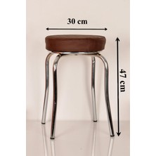 Berawond 5 Li Kahverengi Metal Tabure Mutfak Taburesi Profil Tabure Istiflenebilir