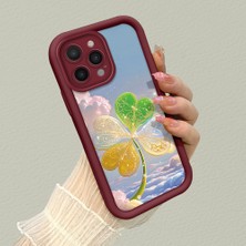 HONTINGA iPhone 14 Pro Max ile Uyumlu Kılıfı Düşüme Önleyici Basitlik Anti Düşme Kamera Korumali Güzel Şeyler Bordo Desen Yumuşak Silikon Telefon Kılıfı Kadın ve Erkek Için Uygundur K2-7151