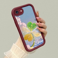 HONTINGA iPhone Se 2022 ile Uyumlu Kılıfı Düşüme Önleyici Basitlik Anti Düşme Kamera Korumali Güzel Şeyler Bordo Desen Yumuşak Silikon Telefon Kılıfı Kadın ve Erkek Için Uygundur K2-7151