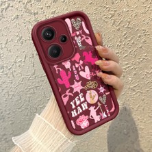 HONTINGA Xiaomi Redmi Note 13 Pro Plus 5g ile Uyumlu Kılıfı Düşüme Önleyici Basitlik Anti Düşme Kamera Korumali Sanat Çizimi Bordo Desen Yumuşak Silikon Telefon Kılıfı Kadın ve Erkek Için Uygundur K2-7134