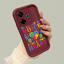 HONTINGA Xiaomi Redmi 13 ile Uyumlu Kılıfı Düşüme Önleyici Basitlik Anti Düşme Kamera Korumali Çiçek Bordo Desen Yumuşak Silikon Telefon Kılıfı Kadın ve Erkek Için Uygundur K2-7152