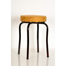 Berawond 3 Adet Sarı Silinebilir Kumaş Bordo Profil Ahtapot Tabure Metal Tabure Mutfak Taburesi