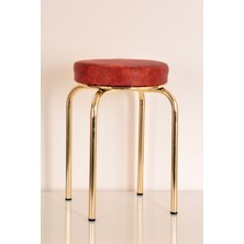 Berawond 4 Lü Kiremit Luma Altın Ahtapot Tabure Mutfak Taburesi Demir Tabure