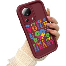 HONTINGA Xiaomi Mi 13 Lite ile Uyumlu Kılıfı Düşüme Önleyici Basitlik Anti Düşme Kamera Korumali Çiçek Bordo Desen Yumuşak Silikon Telefon Kılıfı Kadın ve Erkek Için Uygundur K2-7152