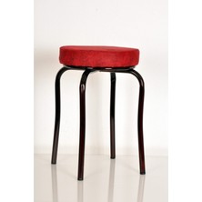 Berawond 2 Adet Kırmızı Silinebilir Kumaş Bordo Profil Ahtapot Tabure Metal Tabure Mutfak Taburesi