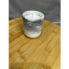 Gri Mermer Desenli Tarçın Soya Wax Mum | Dekoratif Mum