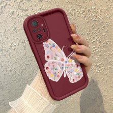 HONTINGA Xiaomi Redmi Note 10 Pro ile Uyumlu Kılıfı Düşüme Önleyici Basitlik Anti Düşme Kamera Korumali Kalem Çizimi Bordo Desen Yumuşak Silikon Telefon Kılıfı Kadın ve Erkek Için Uygundur K2-7149