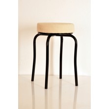 Berawond 8 Li Beyaz Siyah Profil Tabure Metal Tabure Kalın Tabure Mutfak Taburesi