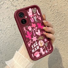 HONTINGA Tecno Camon 19 Neo ile Uyumlu Kılıfı Düşüme Önleyici Basitlik Anti Düşme Kamera Korumali Sanat Çizimi Bordo Desen Yumuşak Silikon Telefon Kılıfı Kadın ve Erkek Için Uygundur K2-7134