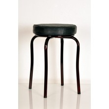 Berawond 5 Adet Siyah Deri Bordo Profil Ahtapot Tabure Metal Tabure Mutfak Taburesi